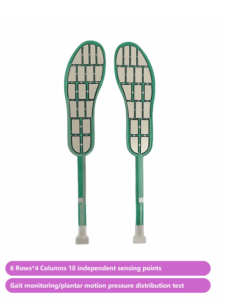 Smart Insole Pressure - เซ็นเซอร์วัดแรงกดเท้าแบบฟิล์มยืดหยุ่น ES42-18P, ตัวต้านทานแบบ Piezoresistive สำหรับการวิเคราะห์การเดินของพื้นรองเท้าอัจฉริยะ
