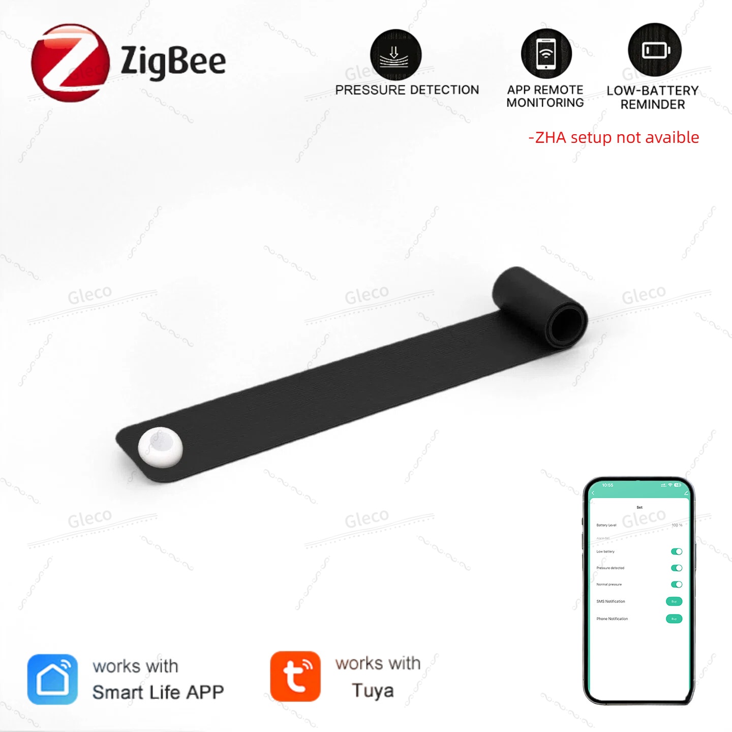 Smart Insole Pressure - เซ็นเซอร์วัดแรงดัน Zigbee ตรวจจับแรงโน้มถ่วง ใช้พลังงานจากแบตเตอรี่ รองรับ Tuya