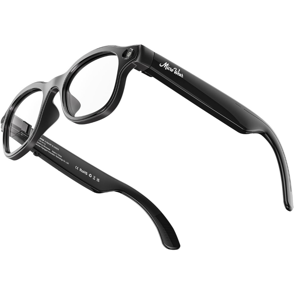 Smart Glasses Lens - แว่นตาอัจฉริยะ: 13MP, ชาร์จไร้สาย, ผู้ช่วยเสียง, แปลภาษา, เสียงแบบ