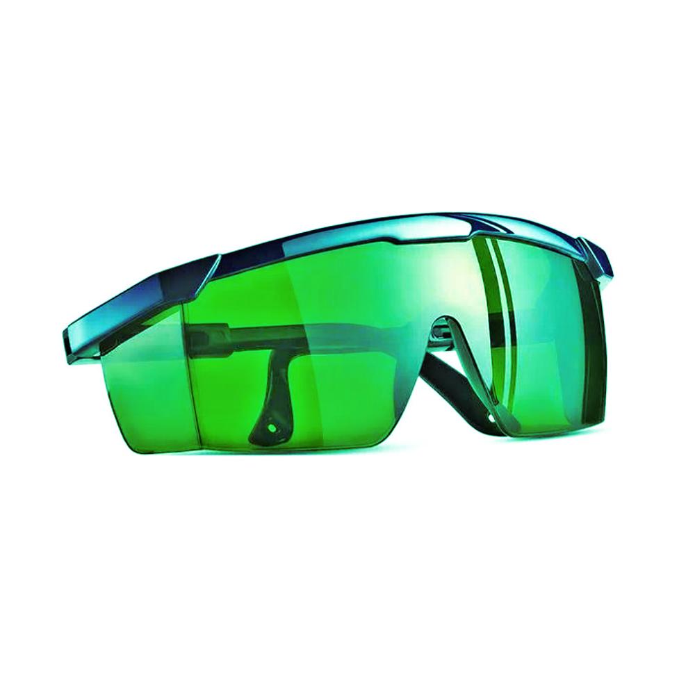 Light Therapy Glasses - แว่นตาบำบัดด้วยแสงสีแดง ป้องกันดวงตาสำหรับการใช้งานอินฟราเรดและ LED แว่นตาสีเขียวเข้มพร้อมการป้องกันความยาวคลื่นอันตราย 200-2000 นาโนเมตร