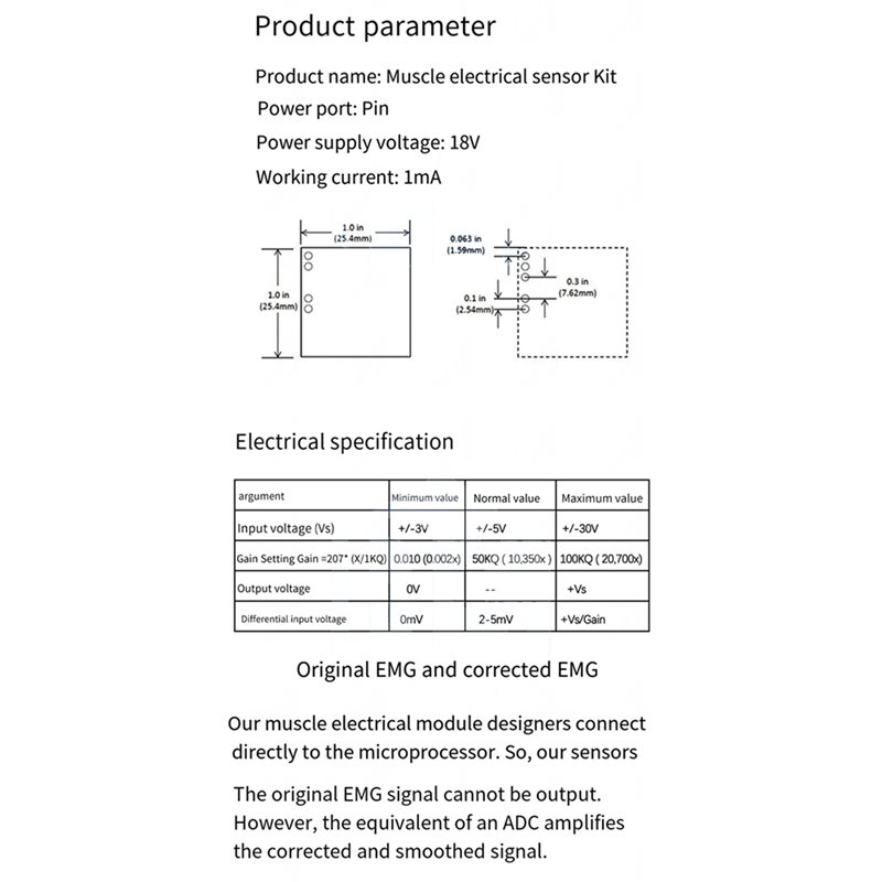A52T 5X โมดูลเซ็นเซอร์ไฟฟ้ากล้ - Muscle Sensor Emg บทวิจารณ์และราคา