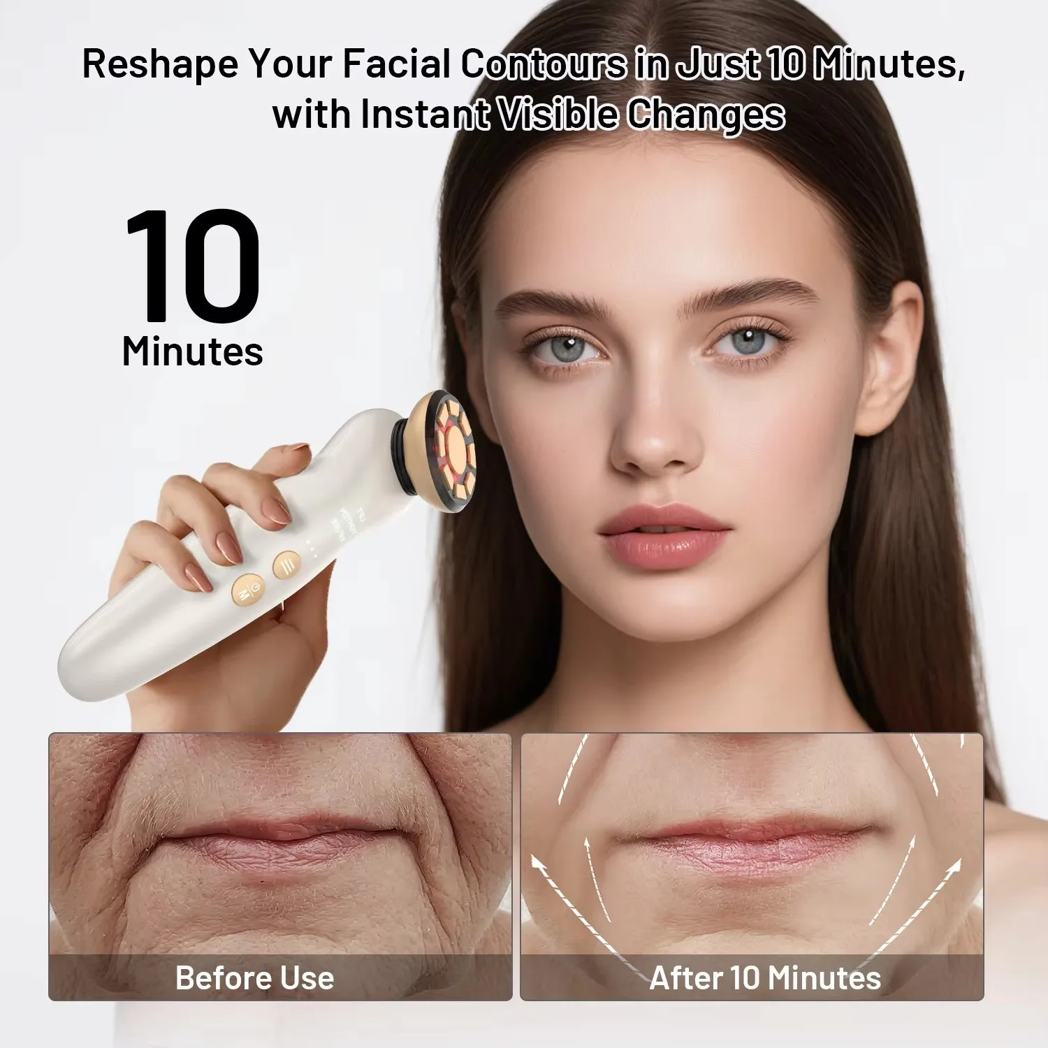 RF เครื่องนวดหน้า LED บำบัดด้ว - Galvanic Skin Sensor บทวิจารณ์และราคา
