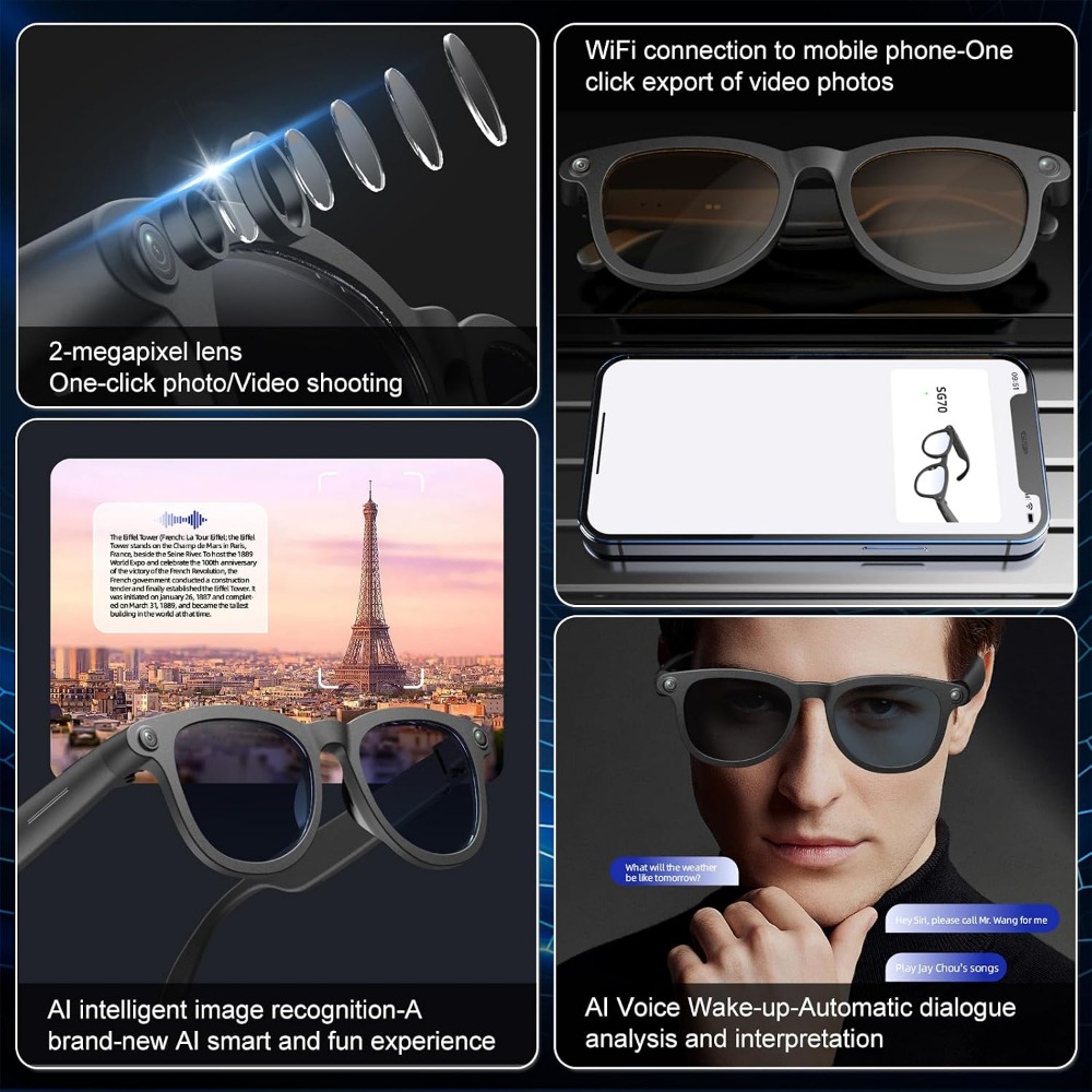 แว่นตาอัจฉริยะพร้อมกล้อง HD, ก - Smart Glasses Lens บทวิจารณ์และราคา