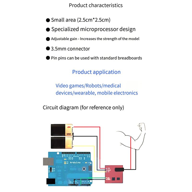 BTLIFE-5X โมดูลเซ็นเซอร์ไฟฟ้าก - Muscle Sensor Emg บทวิจารณ์และราคา