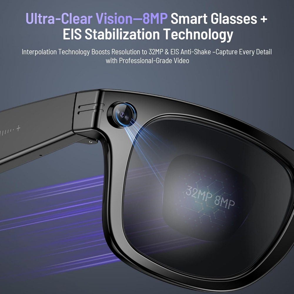 แว่นตาอัจฉริยะพร้อมกล้อง 800w, - Smart Glasses Lens บทวิจารณ์และราคา