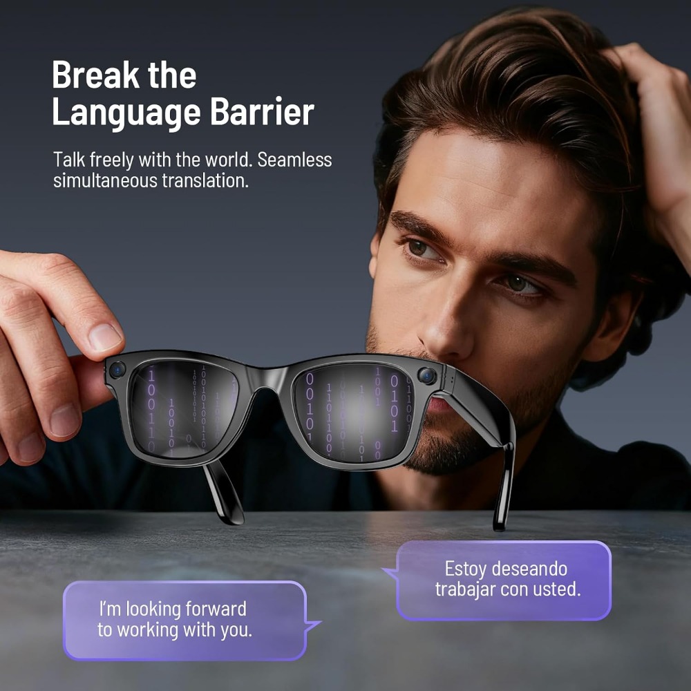 แว่นตาอัจฉริยะพร้อมกล้อง 800w, - Smart Glasses Lens บทวิจารณ์และราคา