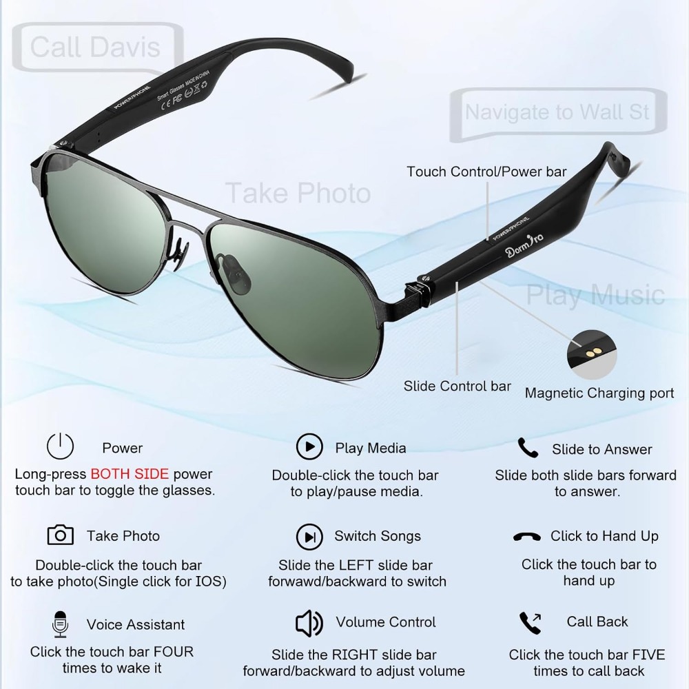 แว่นตาอัจฉริยะสำหรับผู้ชาย แบต - Smart Glasses Lens บทวิจารณ์และราคา