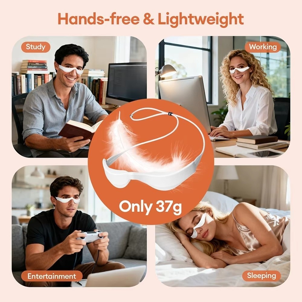 เครื่องนวดตา 3 มิติ พร้อมแสงบำ - Light Therapy Glasses บทวิจารณ์และราคา