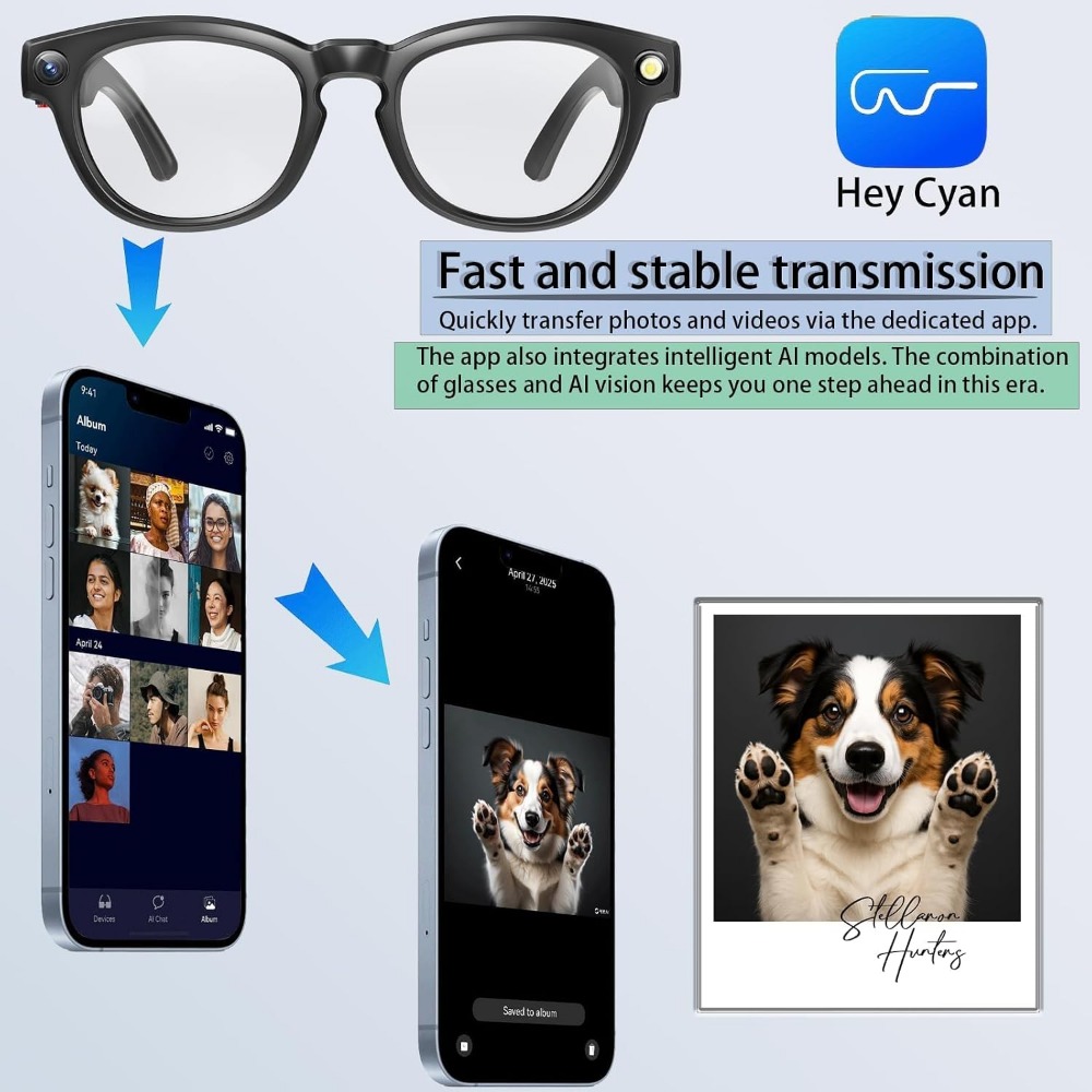 แว่นตาอัจฉริยะ: กล้อง 4K, บลูท - Smart Glasses Lens บทวิจารณ์และราคา